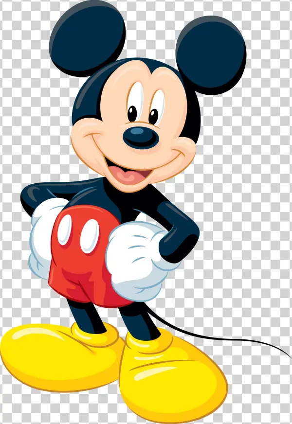 Classic Mickey Mouse Smiling Transparent PNG