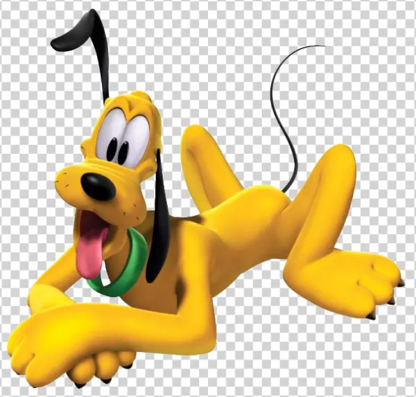Pluto Laying Down Transparent Background