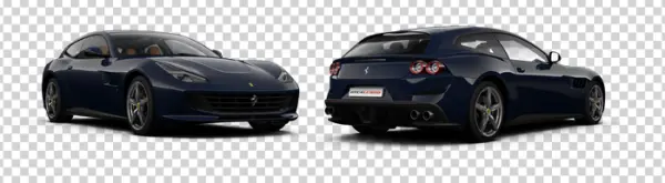 Dark Blue Ferrari GTC4Lusso PNG Transparent