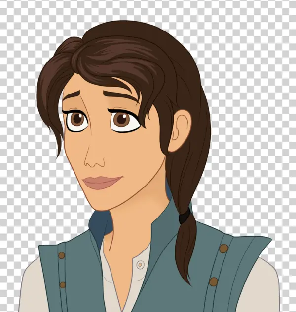 Animated Character with Braid PNG Transparent