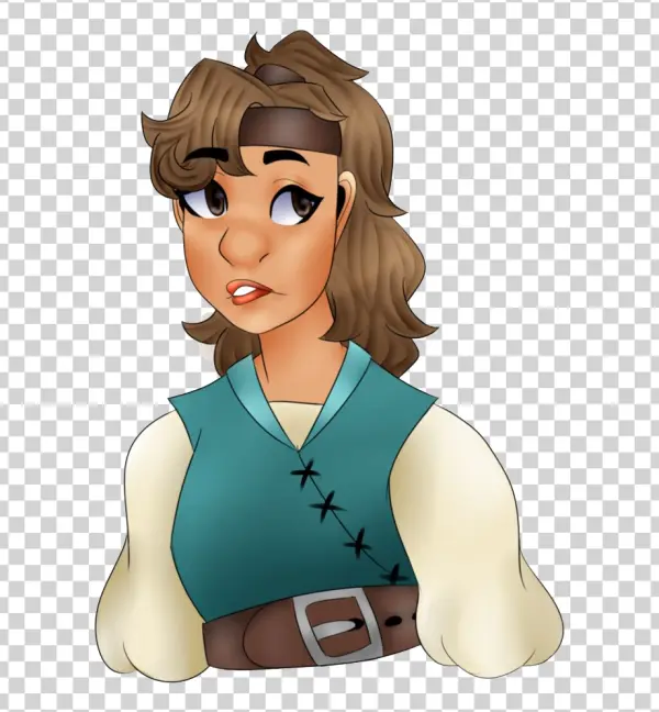 Cartoon Girl Character PNG Transparent Background