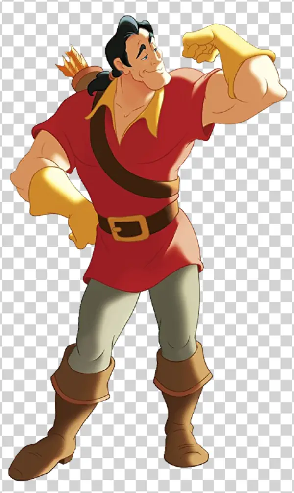 Gaston Flexing Bicep PNG Transparent Background