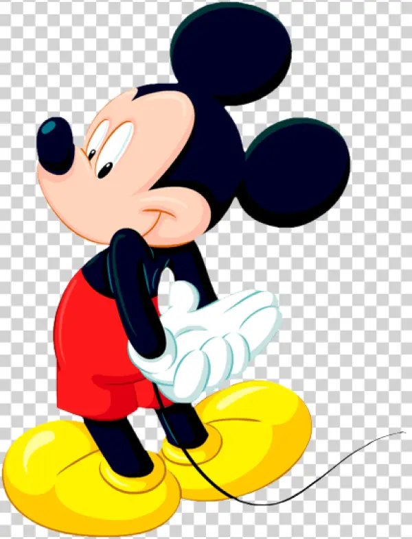 Classic Mickey Mouse Looking Left PNG