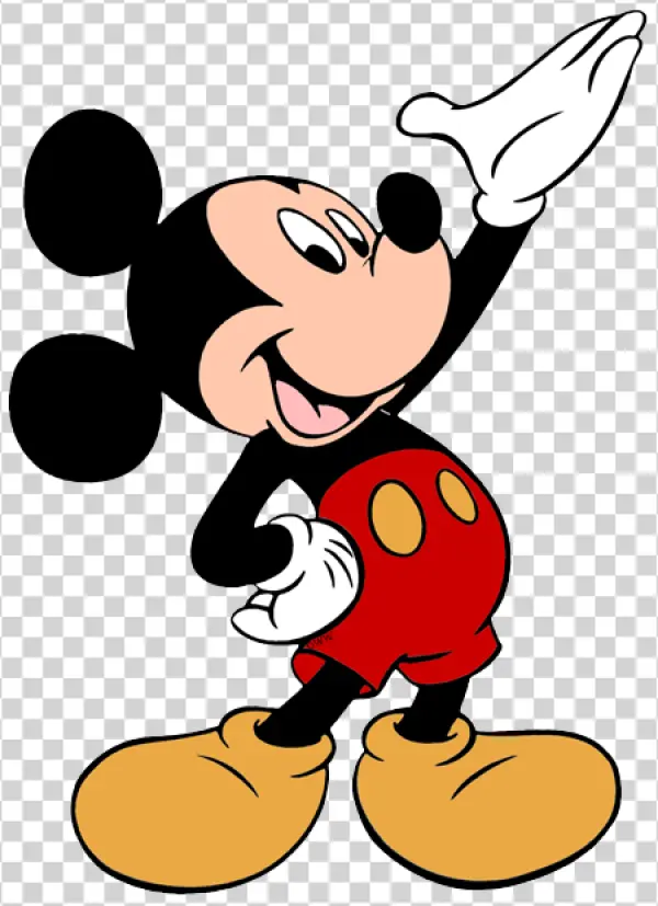 Mickey Mouse Waving Transparent PNG