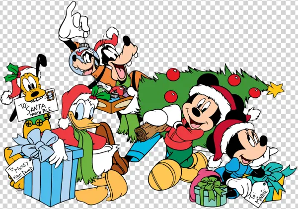 Mickey and Friends Christmas Celebration PNG
