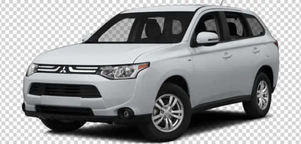 White Mitsubishi Outlander Car PNG Transparent
