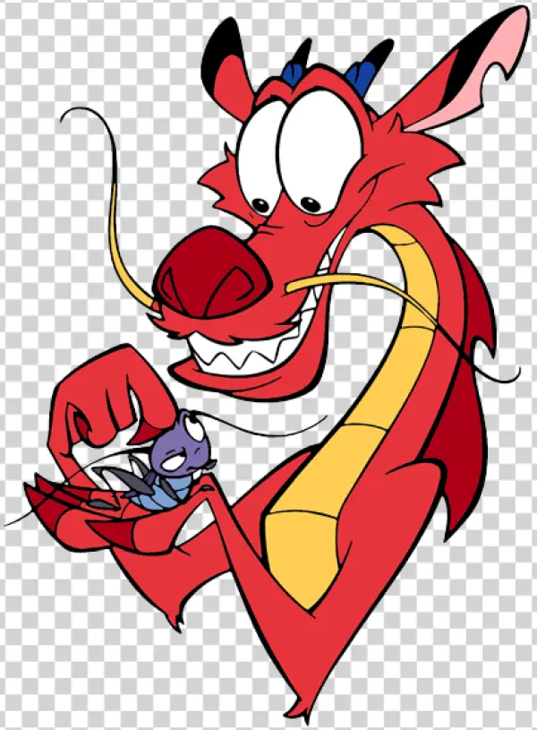 Mushu and Cri-Kee Disney Characters PNG Transparent