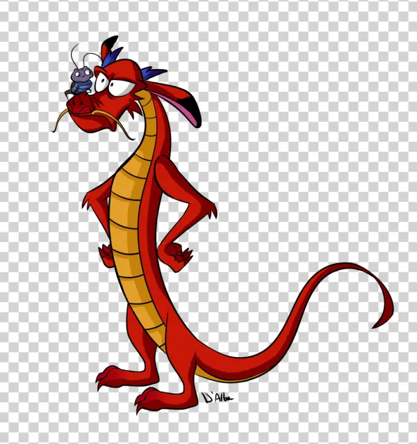 Mushu and Cri-Kee from Mulan PNG Transparent Background