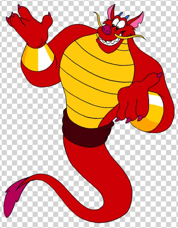 Mushu Mulan Dragon PNG Transparent Background
