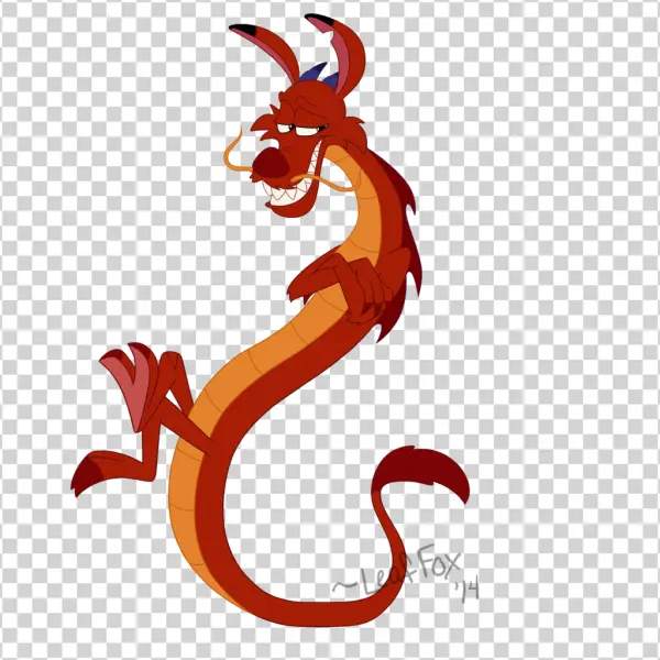 Mushu Dragon from Mulan PNG Transparent Background