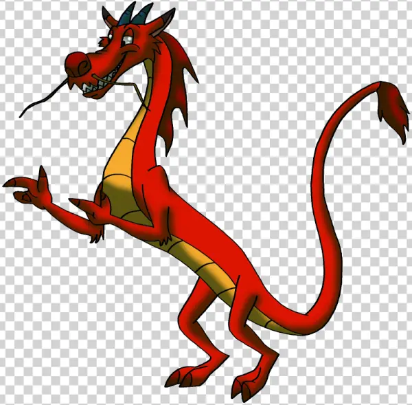 Mushu the Dragon Cartoon Character PNG