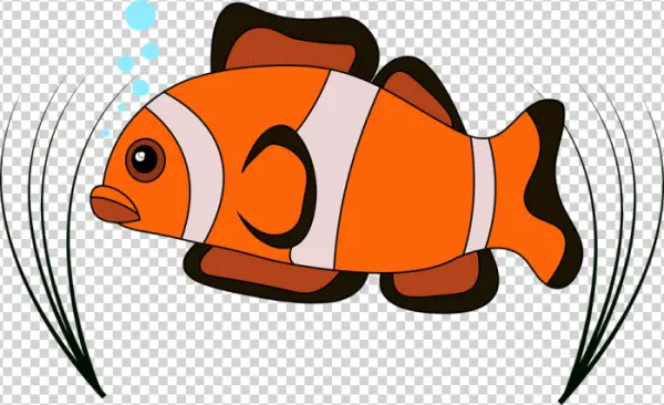 Cute Cartoon Clownfish PNG Transparent Background
