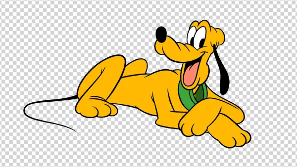 Pluto Disney Cartoon Dog PNG Transparent Background