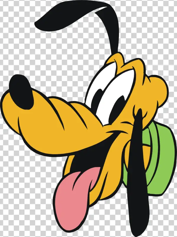 Pluto Cartoon Dog Head PNG Transparent