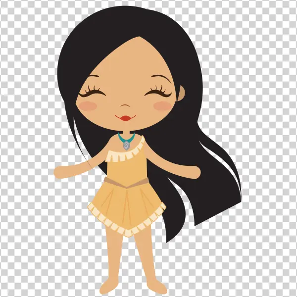 Pocahontas Cartoon Character PNG Transparent Background