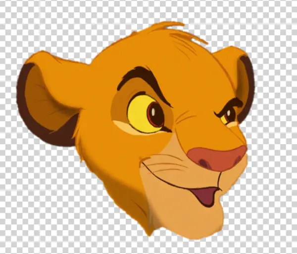 Lion King Simba Cub Head PNG Transparent Background