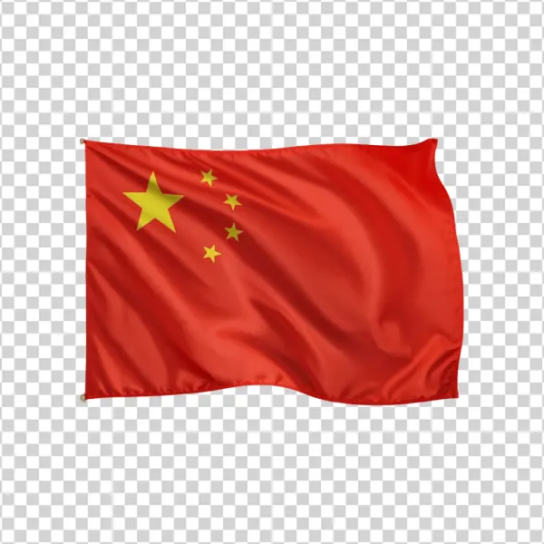 Flag of China Waving PNG Transparent