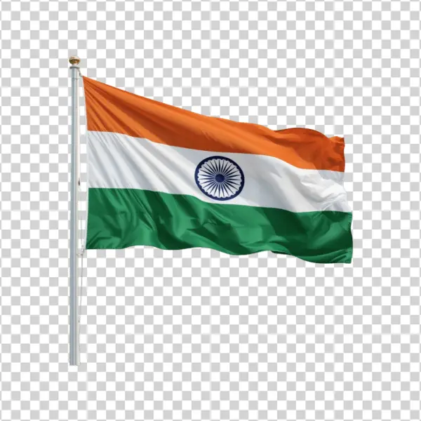 Indian Flag Waving PNG Transparent Background