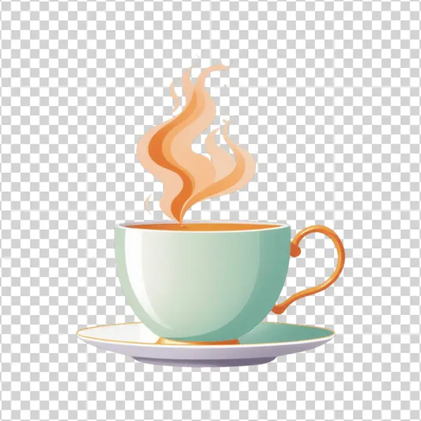 Steaming Teacup PNG Transparent Background