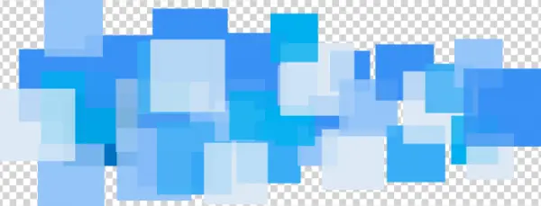 Abstract Blue Overlapping Squares PNG
