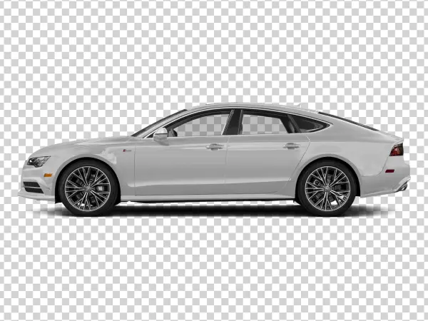White Audi A7 Luxury Car PNG Transparent