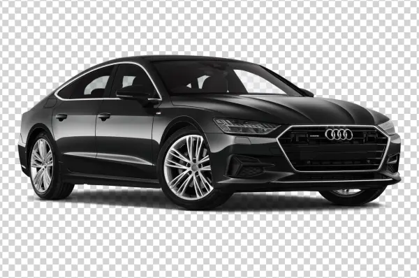 Black Audi A7 Sportback Car PNG Transparent Background