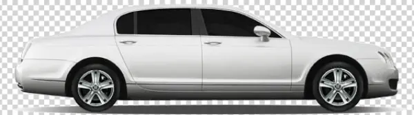 White Luxury Sedan Car PNG Transparent
