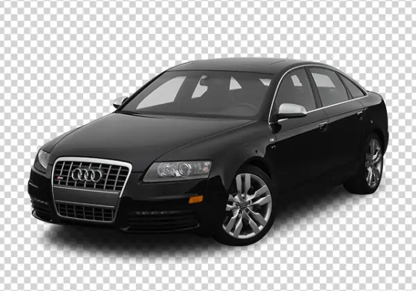 Black Audi S6 Sedan Car PNG Transparent Background
