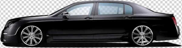 Black Luxury Sedan Car PNG Transparent Background