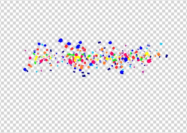 Colorful Scattered Confetti PNG Transparent Background