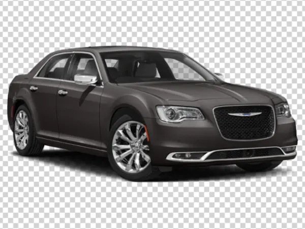 Dark Grey Chrysler 300 Sedan PNG Transparent Background
