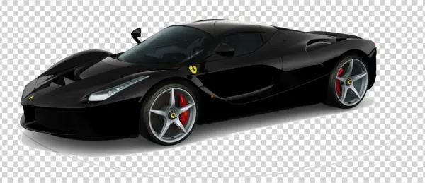 Black Ferrari LaFerrari PNG Transparent Background