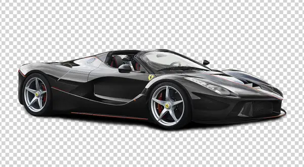 Black Ferrari LaFerrari Aperta PNG Transparent Background