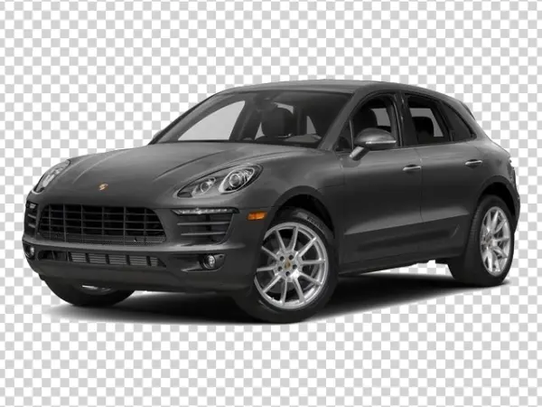 Dark Grey Porsche Macan SUV PNG Transparent