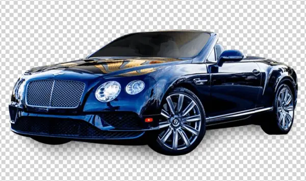 Dark Blue Bentley Convertible PNG Transparent Background