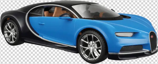Blue and Black Bugatti Chiron PNG Transparent Background
