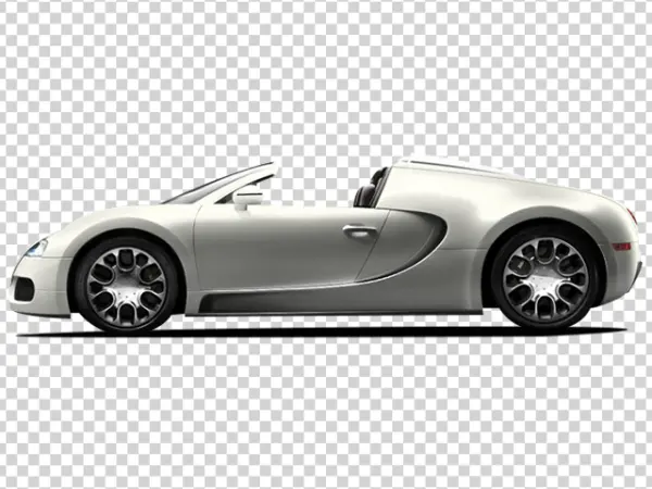 White Bugatti Veyron Sports Car Transparent PNG