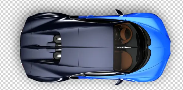 Bugatti Chiron Top View PNG Transparent Background