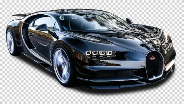 Black Bugatti Chiron Supercar PNG Transparent