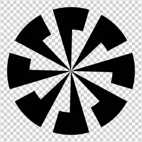 Black Radial Burst Icon PNG