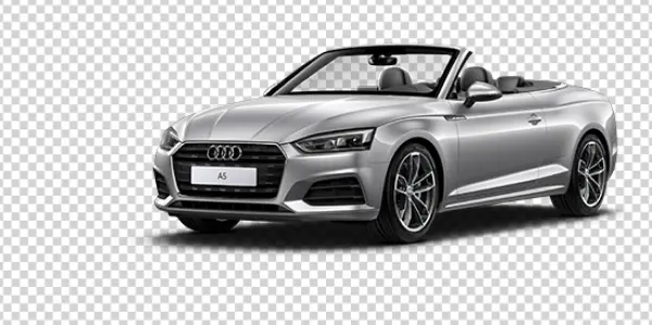 Silver Audi A5 Convertible Car PNG Transparent