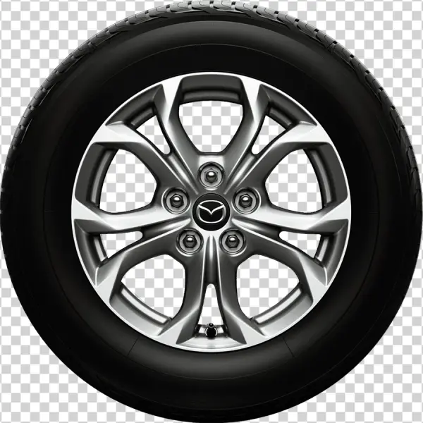 Mazda Car Wheel with Alloy Rim PNG Transparent