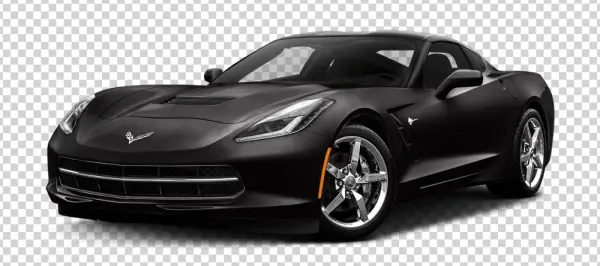 Black Corvette C7 Sports Car PNG Transparent