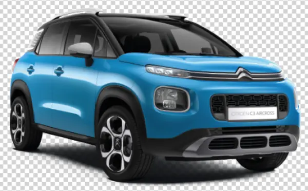 Blue Citroen C3 Aircross Car PNG Transparent Background
