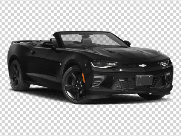Black Chevrolet Camaro Convertible PNG Transparent