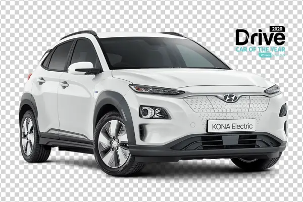White Hyundai Kona Electric SUV PNG Transparent Background