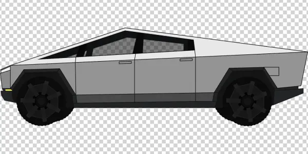 Tesla Cybertruck Side View PNG