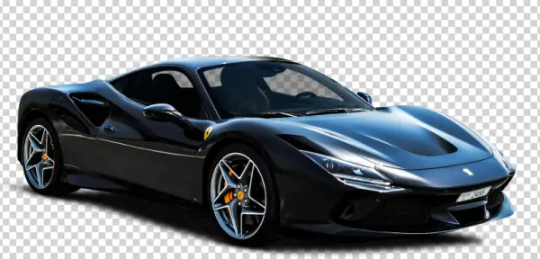 Black Ferrari Sports Car PNG Transparent Background