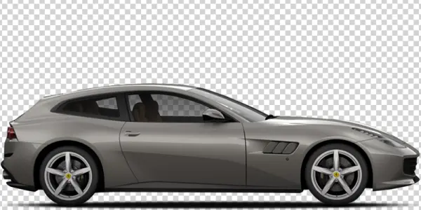 Grey Ferrari GTC4Lusso Car PNG Transparent Background