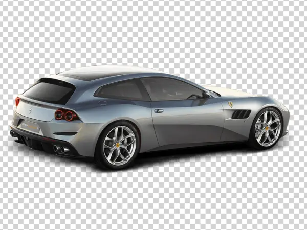 Ferrari GTC4Lusso T Silver Car PNG Transparent Background